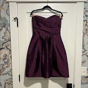 Elegant Purple Strapless Dress